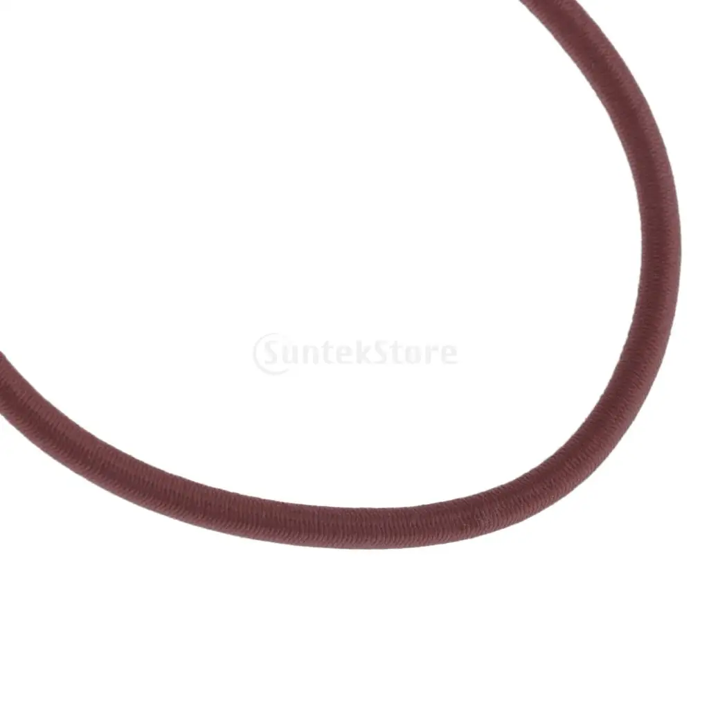 Coffee Color 0.5m - 100m 3mm Marine Elastic Bungee Rope Shock Cord - Car Truck Roof Racks Trailers Boats Kayaks Tie Down