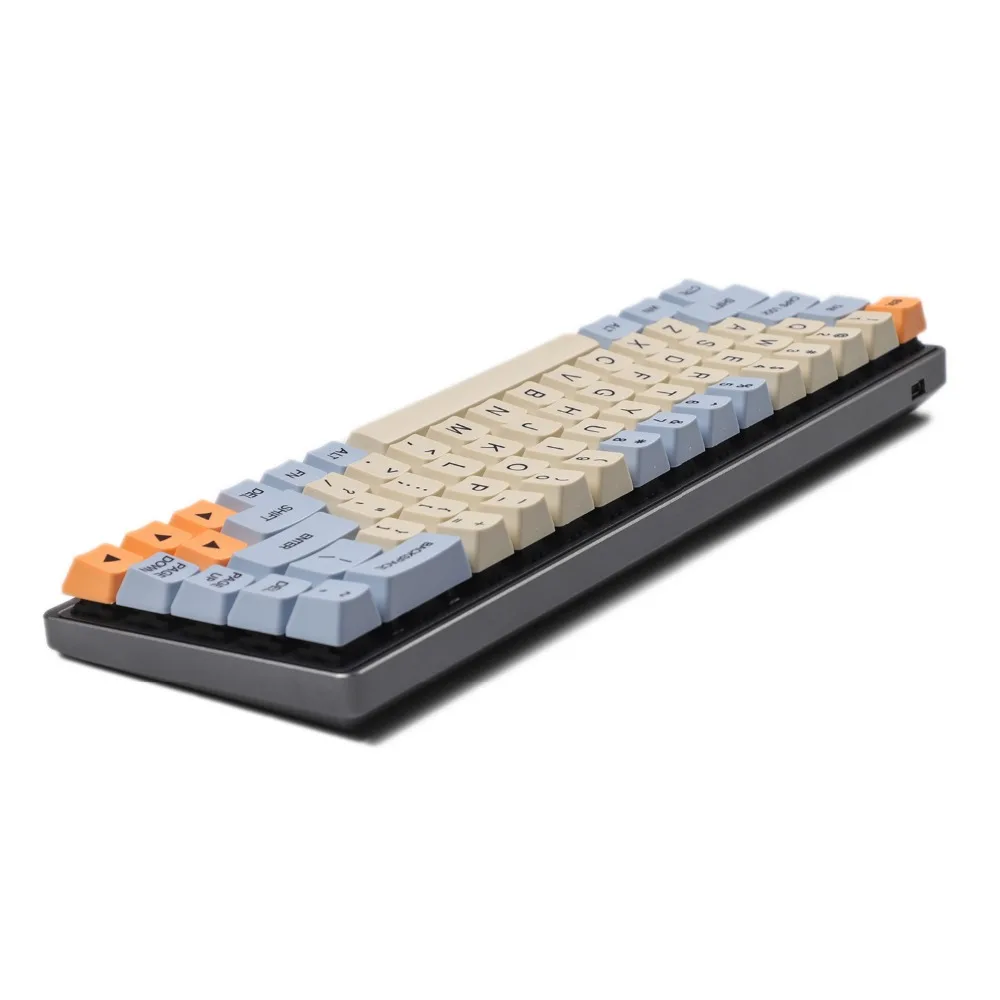 YMDK Полностью программируемый 68 ЧПУ Алюминиевый Чехол пластина PCB стабилизаторы механическая клавиатура DIY Kit