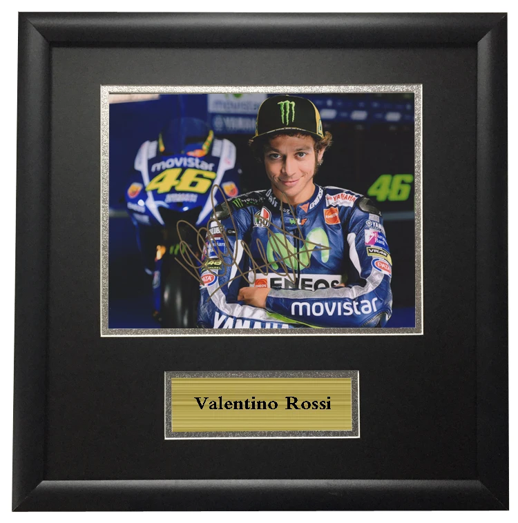 

With SA COA MOTOGP Valentino Rossi Racer autographed signeded Photo Framed
