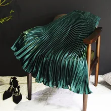 Металлик велюр юбка миди Для женщин зимние вельветовые плиссированные розовый Юбка для девочек осень вечерние клуб Сияющий юбка Женский Рождество