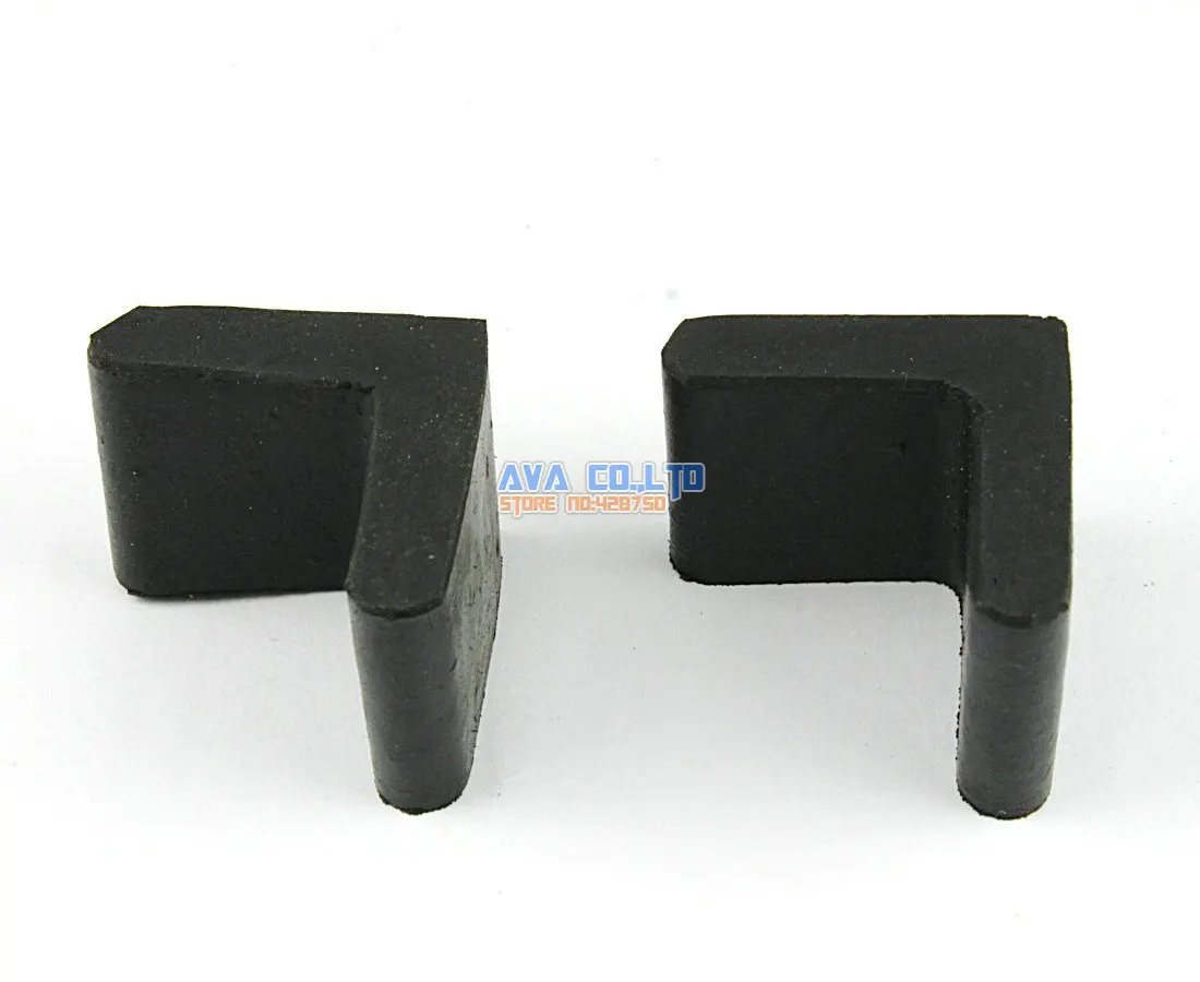 24 Pieces 30 x 30mm L Shape Furniture Feet Rubber Cover Angle Feet Pad Black