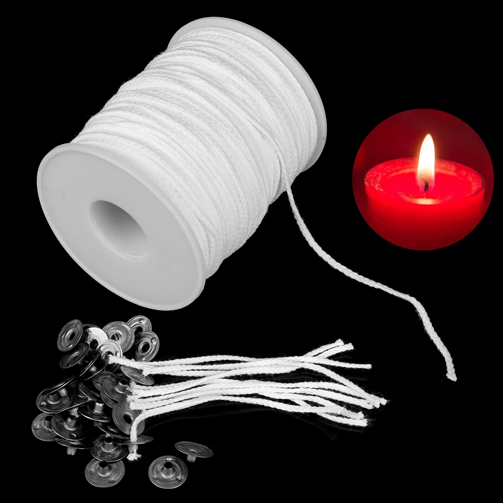 Wax Candle Candlestick And Cotton Wick Cord DIY Candle Making Supplies New