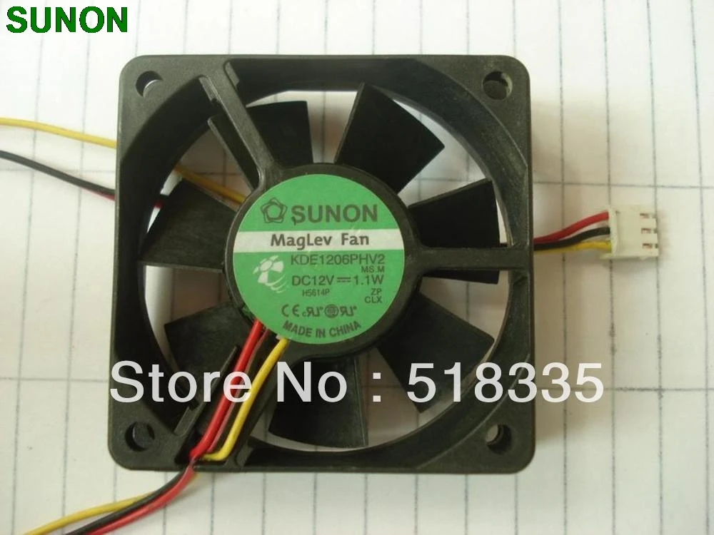 Осевой вентилятор охлаждения для Sunon KDE1206PHV2 12V 1 W 6 см 6015 60*60*15 мм|cooling fan|12v axial fan6cm fan |