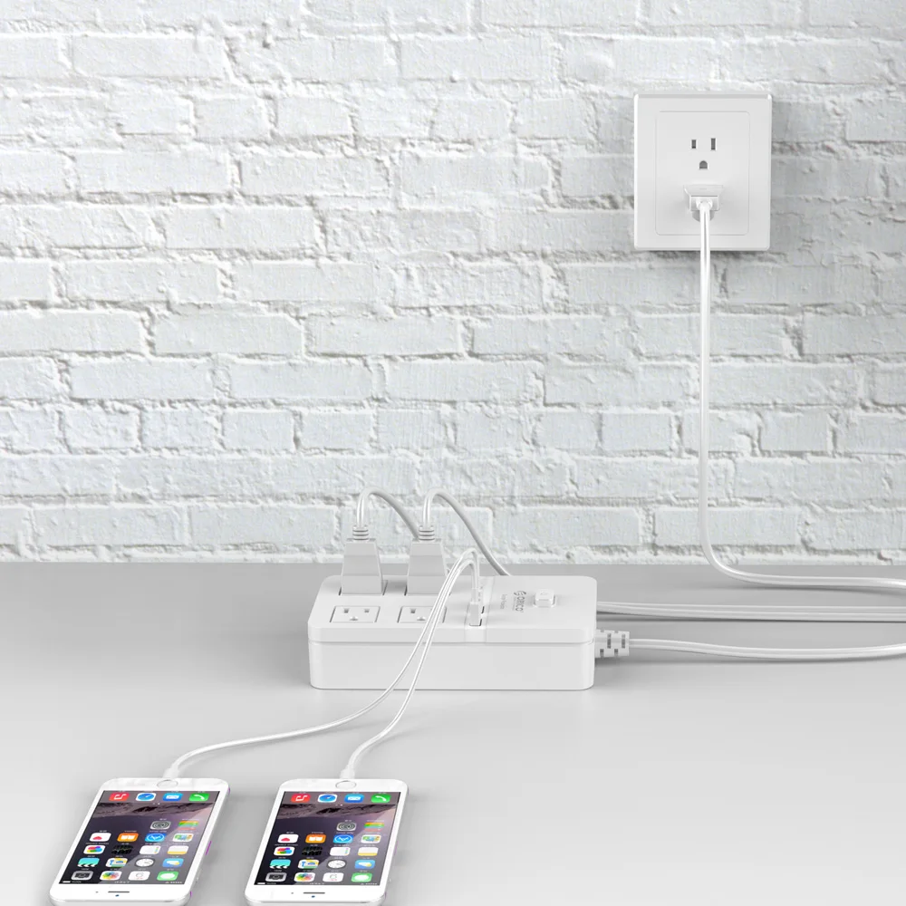 ORICO электрические вилки розетки силовая полоса штепсельная вилка США 2 USB + 4