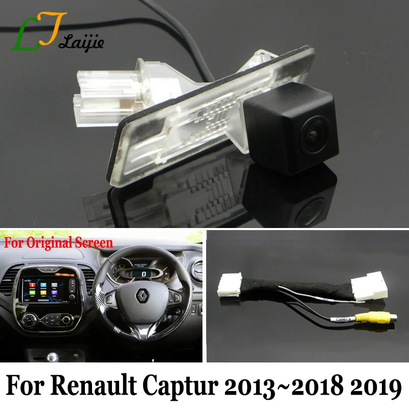 

Laijie Car Backup Camera With 24Pin Adapter Cable For Renault Captur Kaptur 2014~2019 / OEM Monitor Compatible Rear View Camera