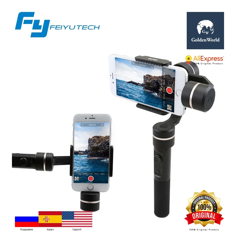 FeiyuTech SPG Gimbal 3 Axis Splash Proof Handheld Gimbal Stabilizer for iPhone X 8 7 6
