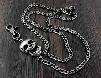 

Skull Men's Biker Punk Trucker Pants Fob Keychain Long Jean Wallet Chain YL-29