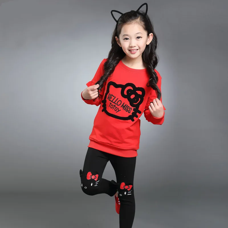 BAHEMAMI 2018 Autumn Girls Set Cartoon Children Tracksuit kids clothing suit baby girls t shirt+pants 2 pcs sets suit 3 Colors BAHEMAMI 2018 Autumn Girls Set Cartoon Children Tracksuit kids clothing suit baby girls t shirt+pants 2 pcs sets suit 3 Colors