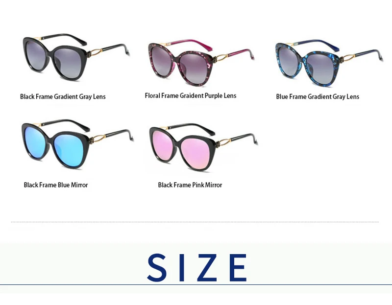 2019 женские Элитный бренд Модные поляризованных солнцезащитных очков дизайнер Винтаж солнцезащитные очки женский цветок большие