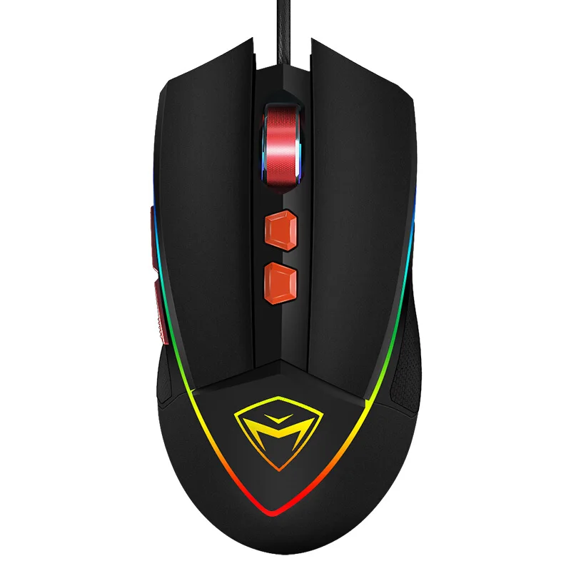 Игровая мышь Machenike M5 black / white/ blue RGB подсветка для ноутбука настольного компьютера