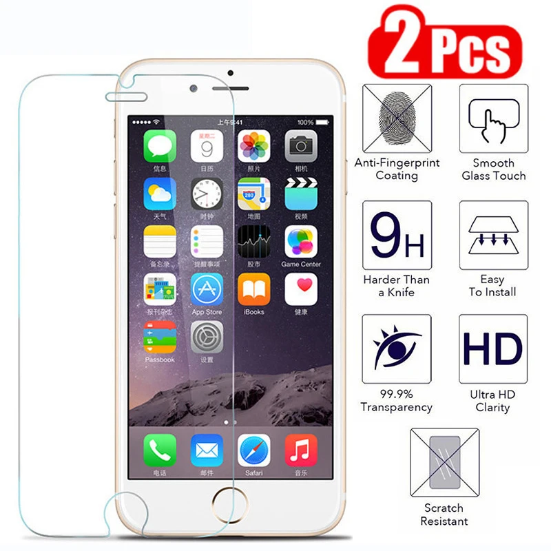 2 шт защитное стекло на для iPhone 6 S 6s 7 8 Plus 6s plus закаленное стекло для Apple I Phone iPhone 6 plus 7 plus 8 plus безопасность
