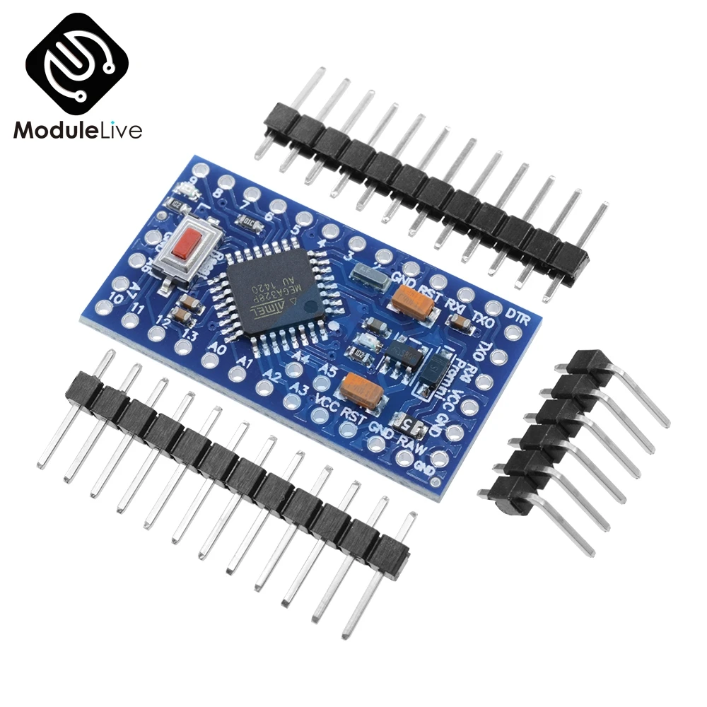 Promo CAV 5Pcs/Lot Atmega328 Pro Mini 5V 16M Board Module For Arduino Nano Auto-reset Atmega128P Microcontroller With 3 Pins Standard 