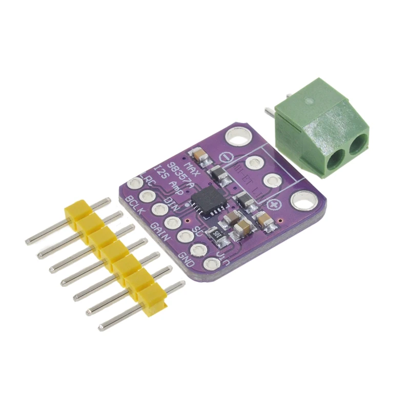 

MAX98357 3W Class D Amplifier Breakout Interface I2S DAC Decoder Module Filterless Audio Board For Raspberry Pi ESP32