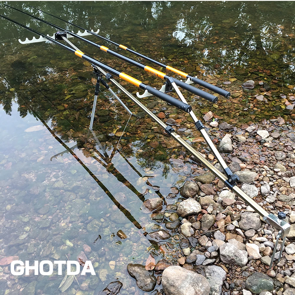 GHOTDA телескопическая удочка держатель для удочек складной алюминиевый сплав
