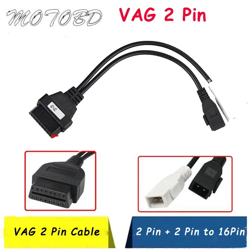Новый OBD OBDII 2 + для VAG 2x2 до 16 контактов Автомобильный диагностический кабель OBD2 Vag