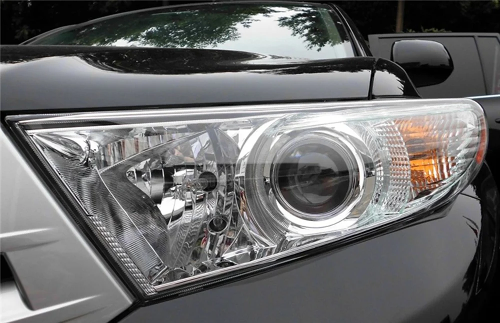 Для Toyota Highlander 2012 2013 Прозрачный автомобильный налобный фонарь с прозрачными линзами, передняя крышка для авто