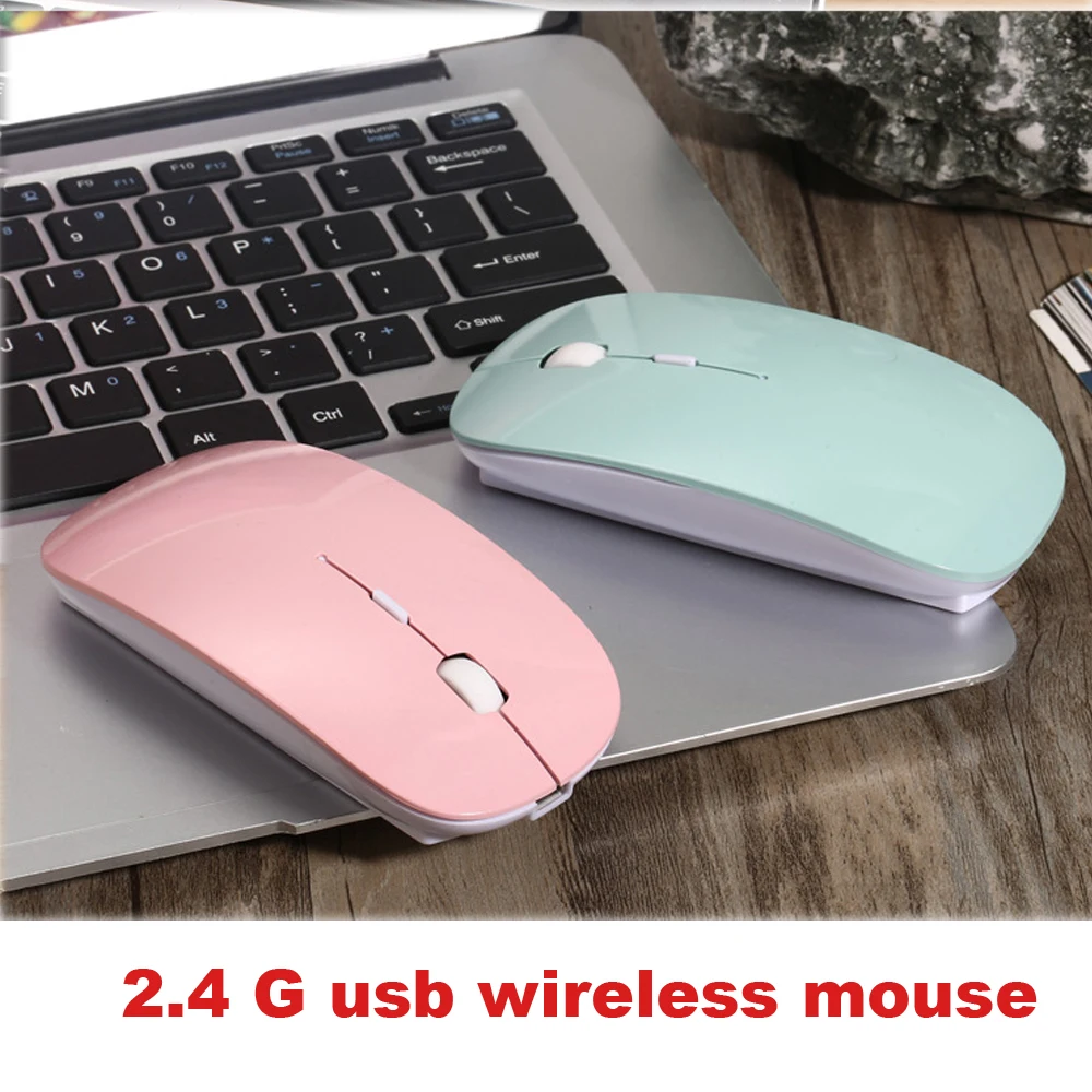 

2.4 G Wireless Mouse Mini Rechargeable Computer Mouse for Win10 Dell Acer Hp Asus Mice Silent Click for Macbook Notebook Laptop