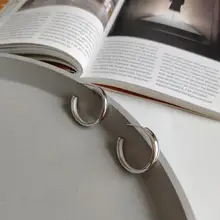Серьги-кольца из стерлингового серебра 925 пробы для женщин и мужчин полированные нормальные круглые серьги в виде тонкого кольца сережки серебряные ювелирные изделия