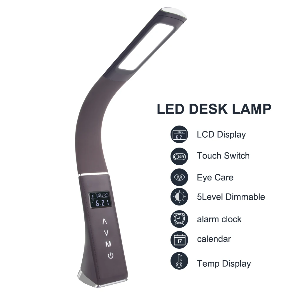  LED Desk Lamp 3 Mode 5 Level Touch Control Eye-Caring LED Table Lamp 5W Dimmable Office Study Desk 