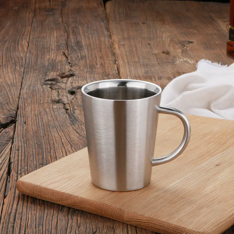 350 мл из нержавеющей стали с медным покрытием кофейная чашка двухслойная 304 термостойкая кружка для молока и чая - Цвет: Silver