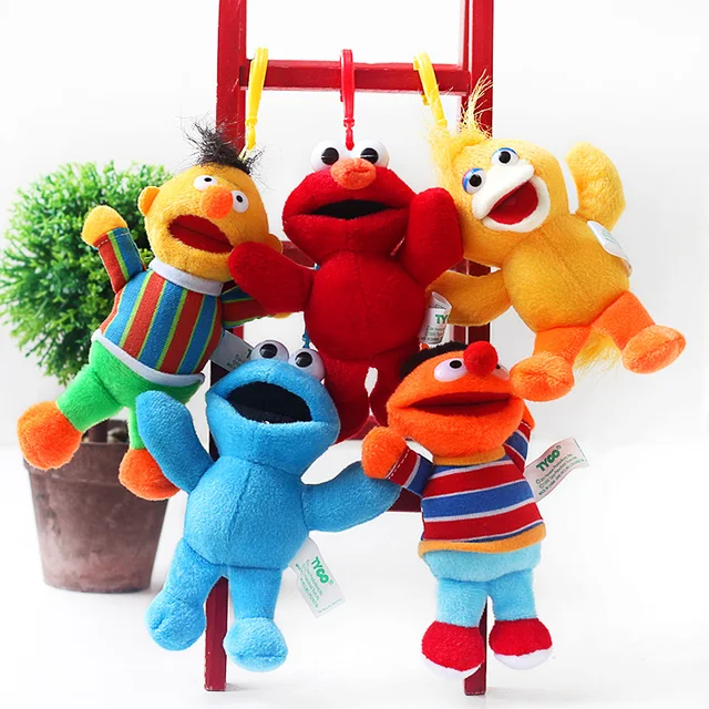 sesame street elmo big bird cookie monster erine bert 15cm plush