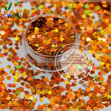 TCA401 Размеры 3 мм Блестки для ногтей Медь цветной блестязий, с блестками в форме сердца блестки для нейл-арта и магазины типа "сделай сам" supplies1pack = 50 г