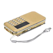 Высокое качество портативный мини стерео lcd цифровой fm-радио динамик USB TF карта Mp3 музыкальный плеер с светодиодный светильник перезаряжаемый аккумулятор