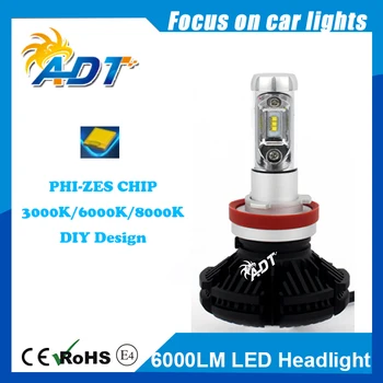 

9004 Auto LED Headlight Kit Hi/Low Beam Bulbs White 6500K High Power 50W 6000LM