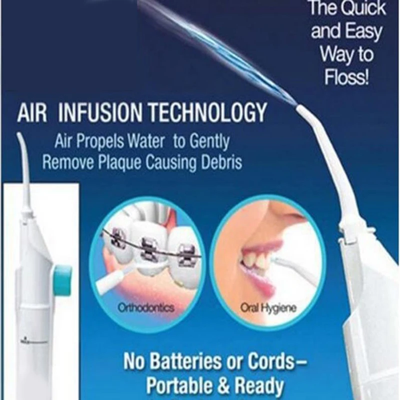 Power Floss Cleaning Brush Portable manual Toothbrush Personal white