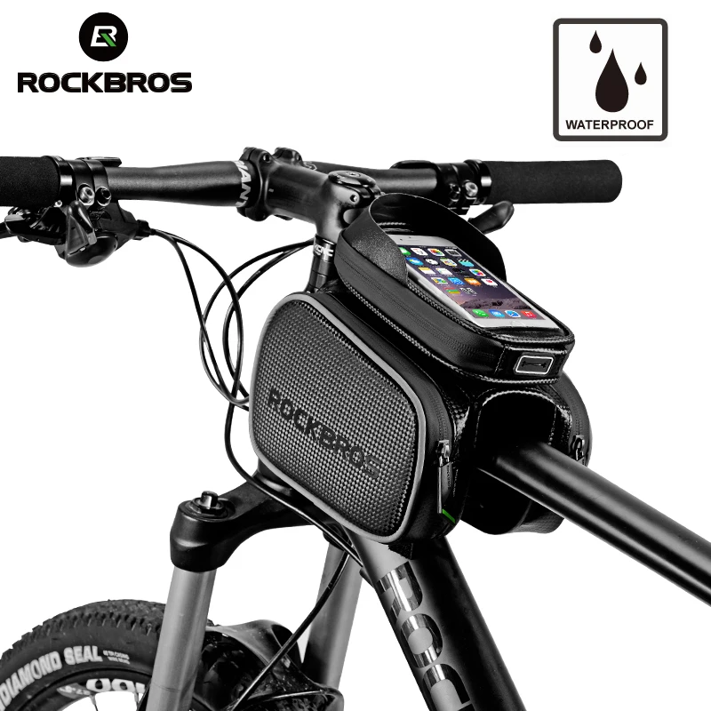 ROCKBROS велосипедная Топ труба сумка непромокаемый сенсорный экран MTB Рама Передняя