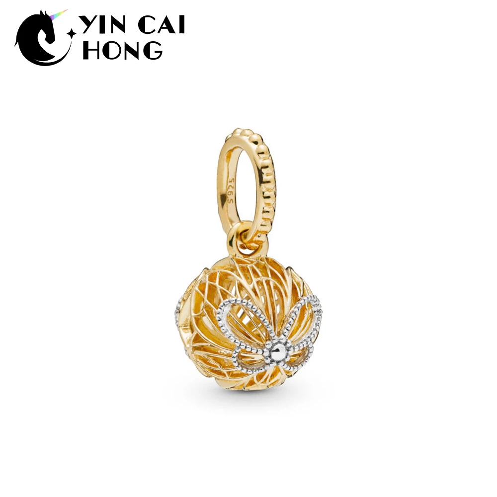 

YCH 100% 925 Sterling Silver New 2019 Spring 367896 Shine Openwork Butterflies Necklace Pendant Diy Bracelet Necklace