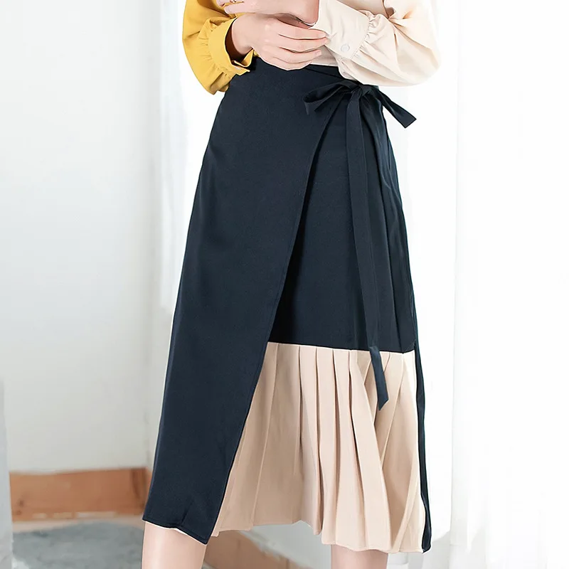 Faldas Encaje Alta 2019 De Primavera Azul Nuevas Las Cintura Mujeres RtBqvvxfw