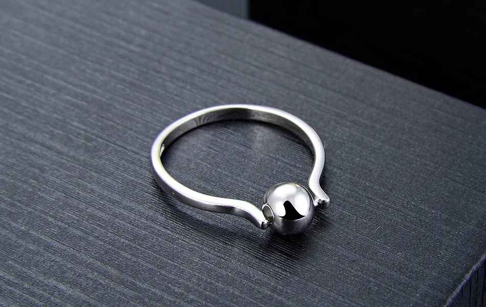 ORSA JEWELS женские серебряные кольца из натуральной 925 пробы в форме шарика, простые и модные кольца для женщин, ювелирные изделия для юбилея SR131