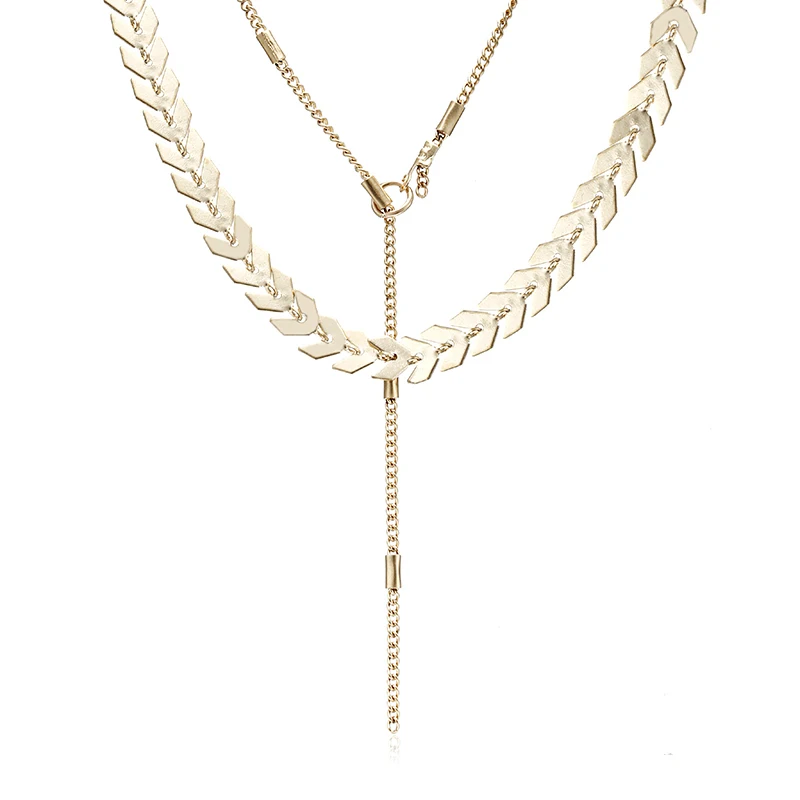 X148 многослойное женское ожерелье золотого цвета, Длинное колье с кисточками, массивное ожерелье с 2 слоями, индийские ювелирные изделия в стиле бохо - Окраска металла: X148 gold