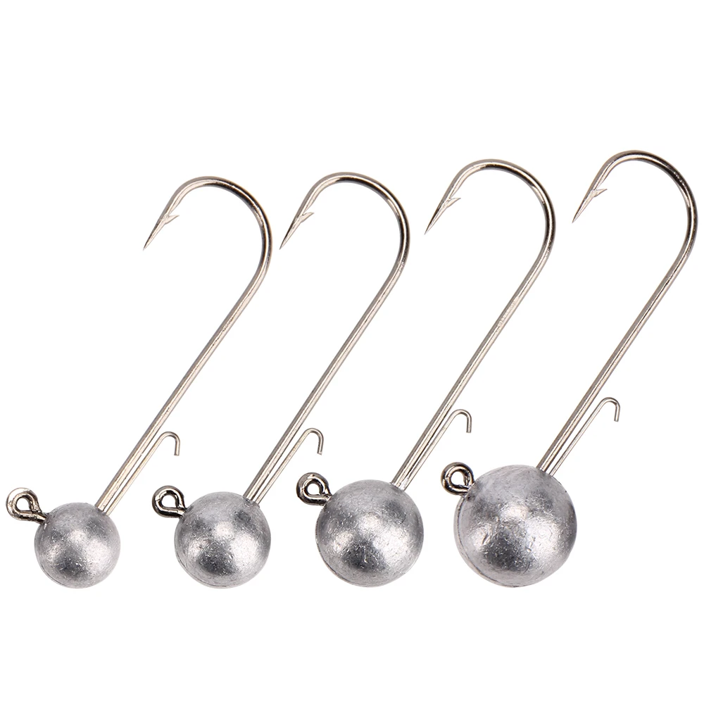 Палисандр 4 шт./лот свободный джиг крюк шарика 5g/7g/10g/14g червь Шад Jig Head колючие