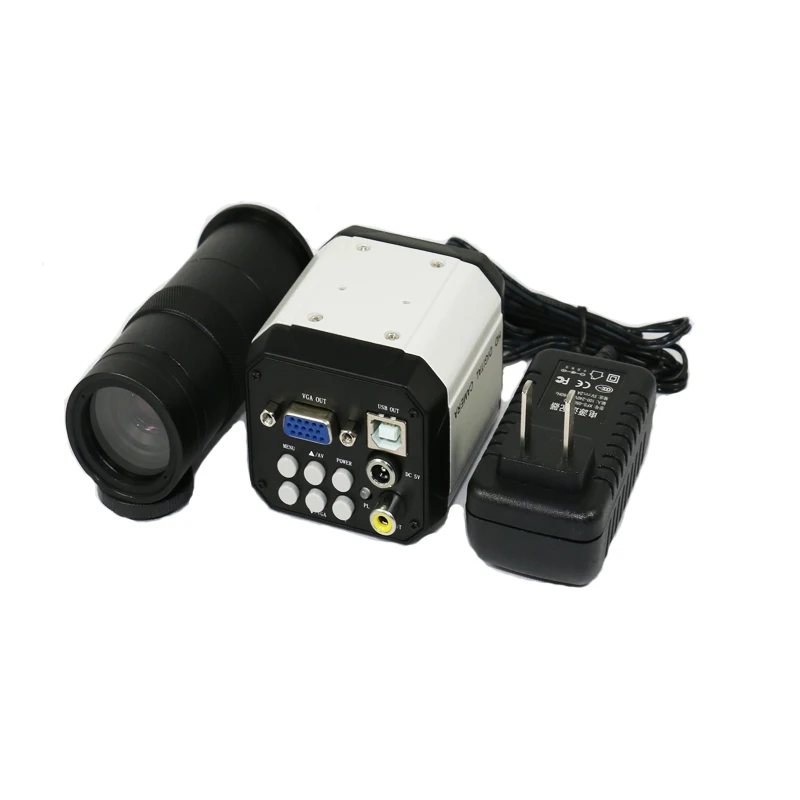 Envío desde ruso 130X lente zoom cámara Digital microscopio VGA USB CVBS TV industrial teléfono rep