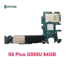 Binyeae 64 GB Motherboard Unlocked Motherboard Utama Penggantian untuk Samsung Galaksi S8 + PLUS G955U Pengujian Baik