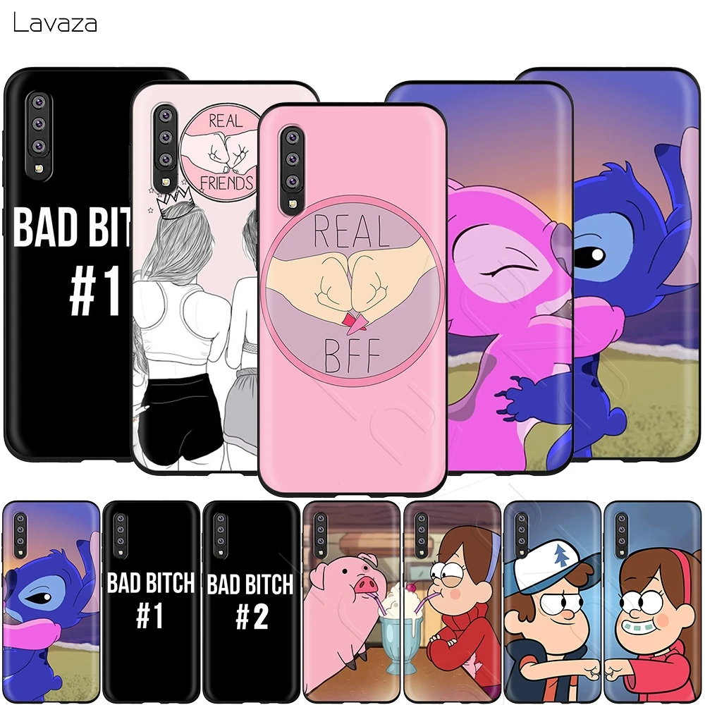 Lavaza девочки с надписью Best Friends для Samsung Galaxy S6 S7 край J6 S8 S9 S10 плюс A3 A5 A6 A7 A8 A9 Note 8 9 |