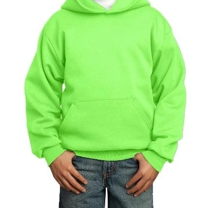 Port & Company PC90YH Youth Core Fleece Pullover Hooded Sweatshirt Neon Green - Small (1)