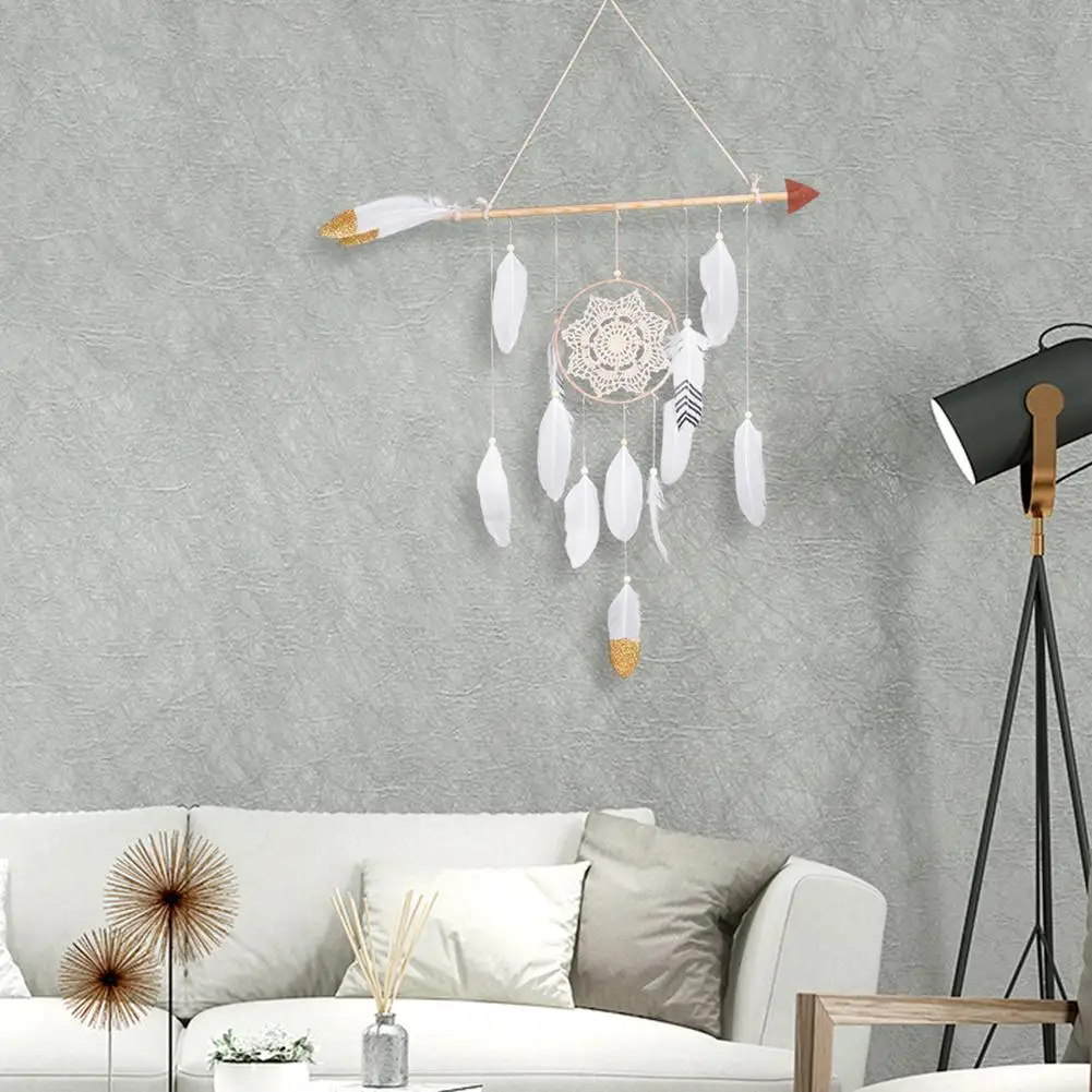 Decoración del hogar hecho a mano innovador corazón atrapasueños forma de flecha Cupid colgante Decoración habitación de regalo Decoración del hogar hecho a mano innovador corazón atrapasueños forma de flecha Cupid colgante Decoración habitación de regalo