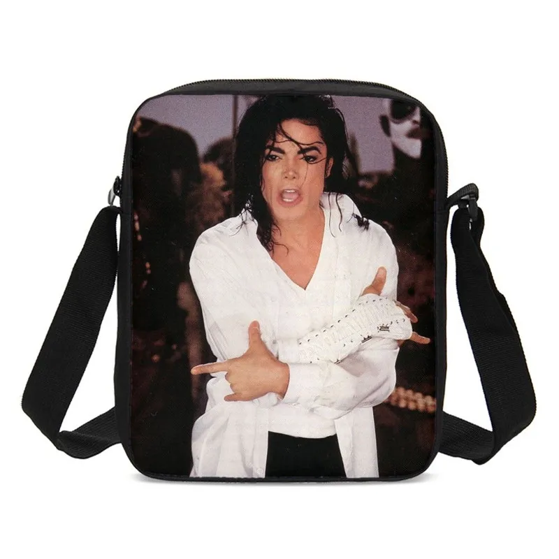 Сумки через плечо для мальчиков и девочек, модные сумки на ремне с 3D принтом Майкла Джексона, маленькая сумка на плечо, повседневные сумки-мессенджеры - Цвет: SCBU02200183I