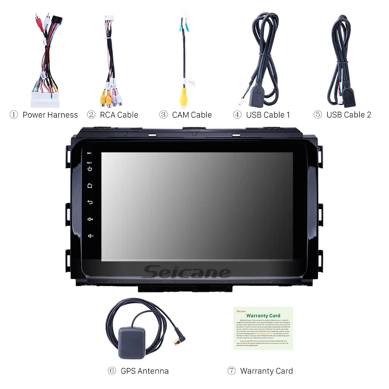 Best Seicane Android 8.1 2DIN 8 inch Car Head Unit Radio Audio GPS Multimedia Player For Kia Carnival 2014 2015 2016 2017 2018 2019 3