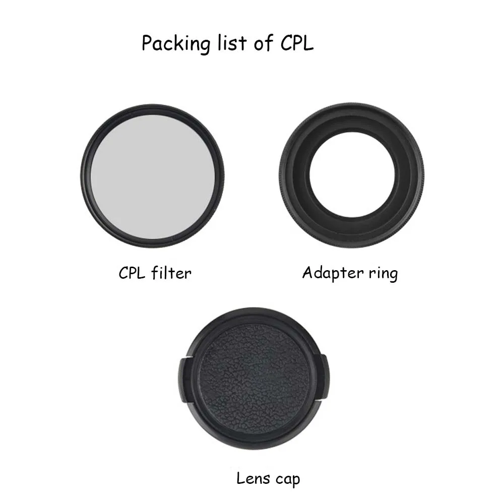 JINSERTA UV CPL Lens Filter+Adapter Ring+Lens Cover for Xiaomi Yi 4K/4K+ Action Camera Lens Accessories High Quality