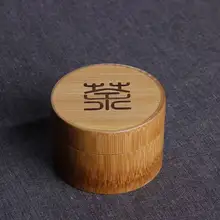 DoreenBeads 1 шт. 5,5*7 см портативная бамбуковая коробка для чая закупориваемая банка черный зеленый чай caddes какао сахарная пудра специи держатель кухня Путешествия Использование