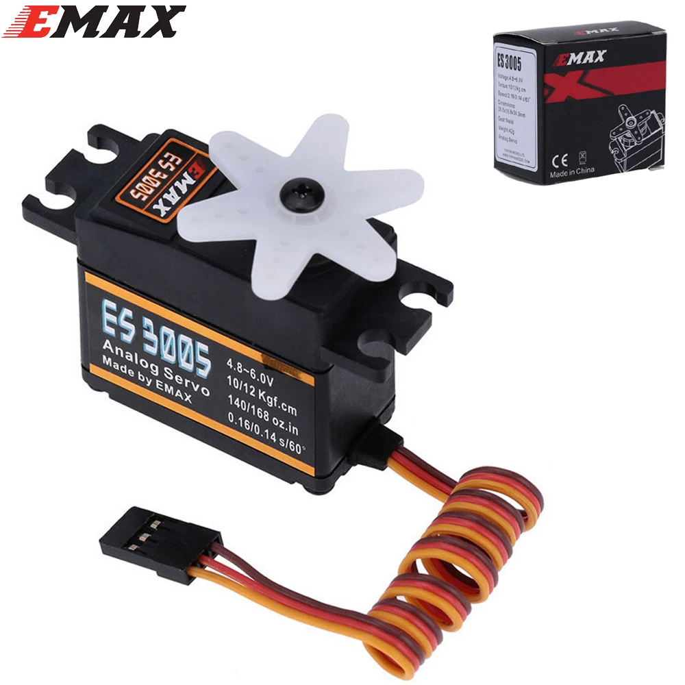 1 шт. EMAX ES3005 Аналоговый металлический водонепроницаемый сервопривод с