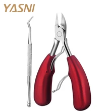 2 шт./компл. красные двойные пружины Нержавеющая сталь кутикулы ногтей ножницы-Щипцы Резак кусачки для маникюра Подиатрия педикюр инструменты NT70