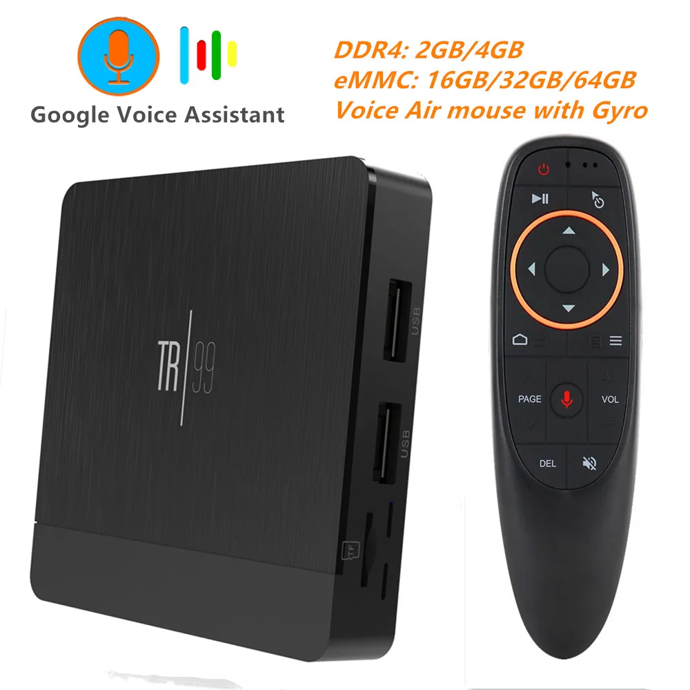 Transpeed TR99 X2 Smart ТВ коробка Android 8 1 Amlogic S905X2 DDR4 4 ГБ 32 64 и 2 4G 5 ГГц 1000 M Wi Fi Bluetooth K
