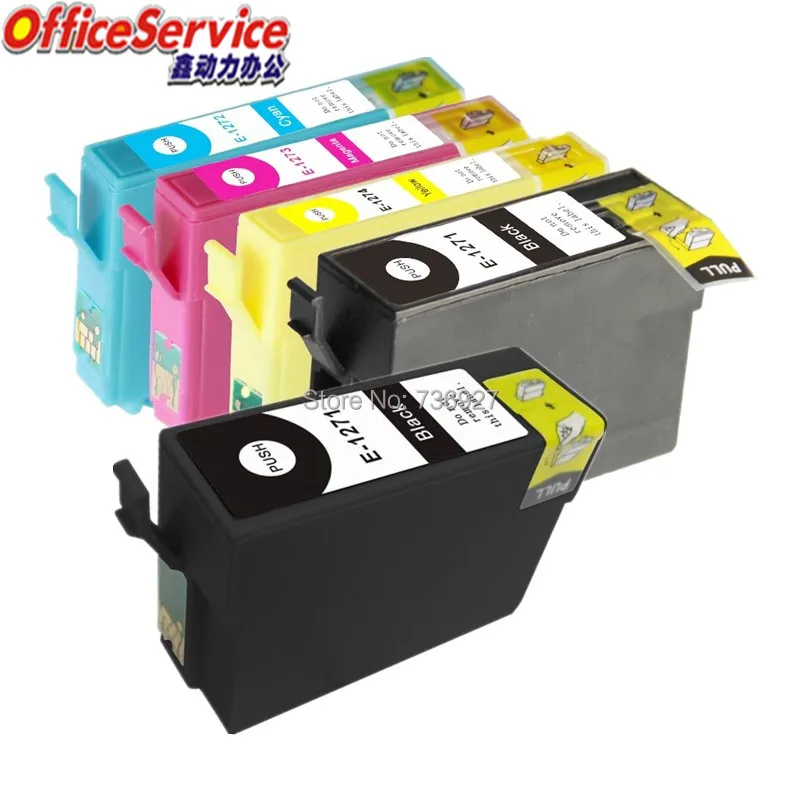

5X T1271 to T1274 Compatible Ink Cartridge For Epson Stylus NX530 NX625 Workforce 60 545 WF-3540 WF-7510 printer