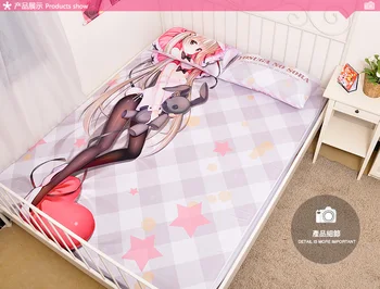 

Anime Cartoon Yosuga no Sora yosuganosora Milk Silk Mattress Cover Fitted Sheet Fitted cover bedspread counterpane bedding No.03