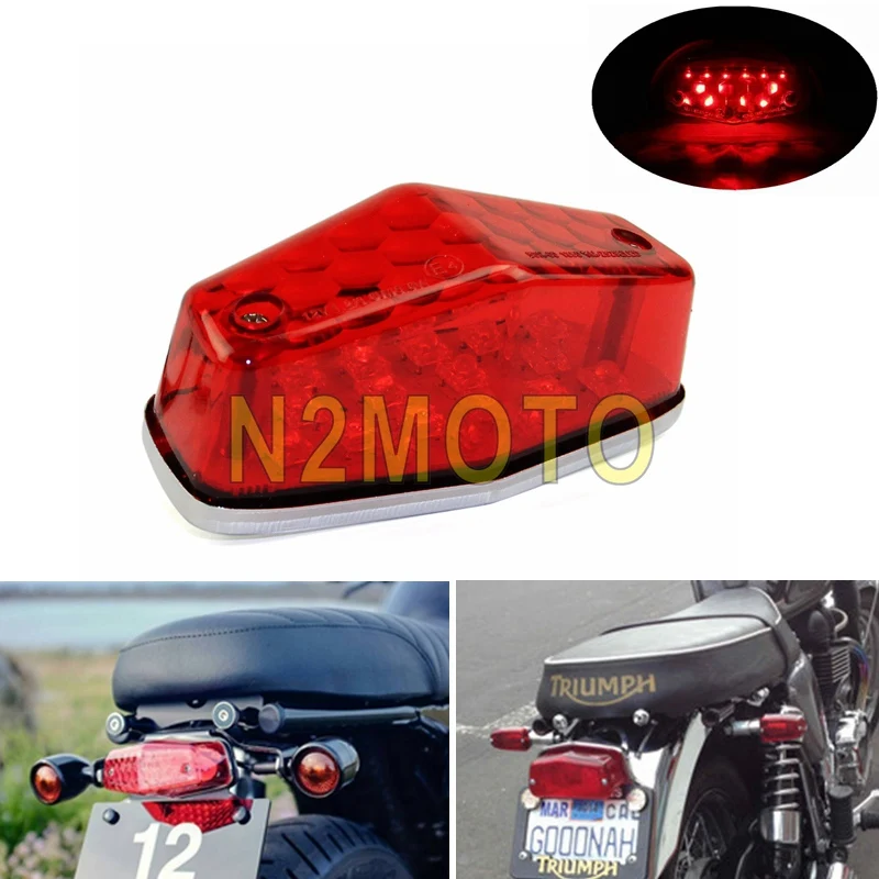 

Motorcycle 12V LED Emark Lucas 564 Style Rear Light Brake Taillight Universal For Triumph BSA Bonneville Cafe Racer Scrambler